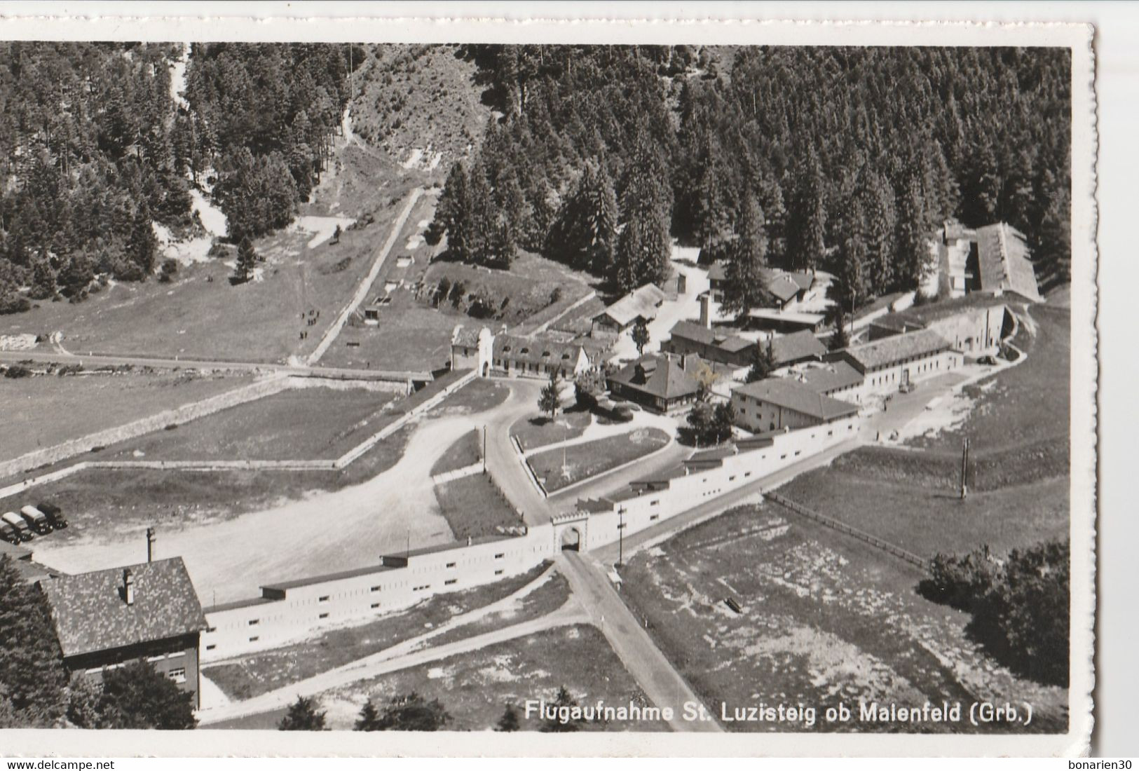 CPSM  SUISSE  FLUGAUFNAHME ST LUZISTEIG OB MAIENFELD - Maienfeld