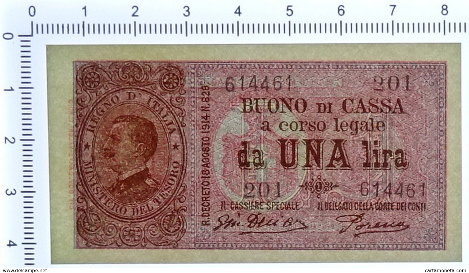 1 LIRA BUONO DI CASSA VITTORIO EMANUELE III PORENA LUGLIO 1921 FDS - Andere