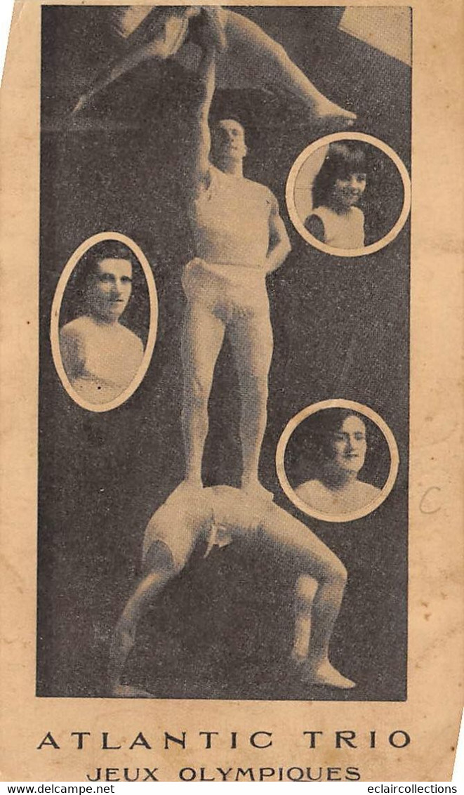 Thème Sport  .     Gymnastique Portée  Atlantique Trio. Les Noms Sont Cités  Jeux Olympiques       (Voir Scan) - Gimnasia