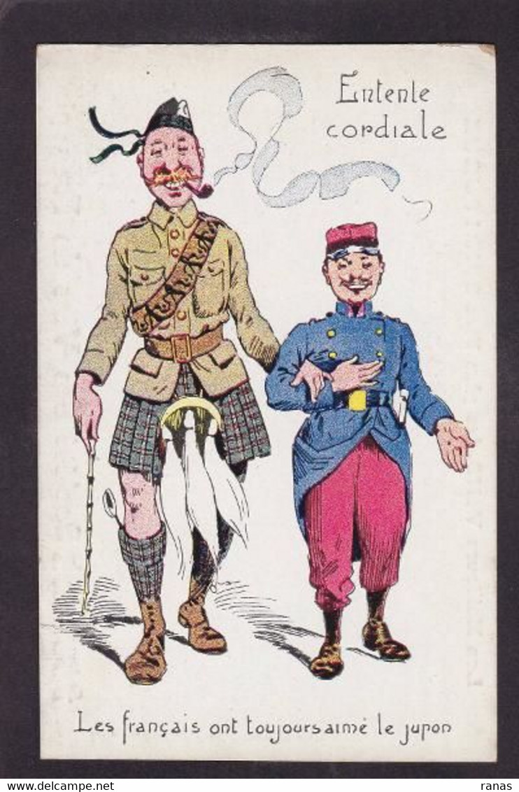 CPA Angleterre Royaume Uni Militaria Non Circulé Satirique Caricature Ecosse - Sonstige & Ohne Zuordnung