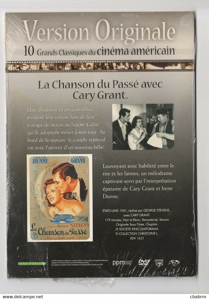 DVD LA CHANSON DU PASSE De George STEVENS Avec CARY GRANT Et IRENE DUNNE - Classic