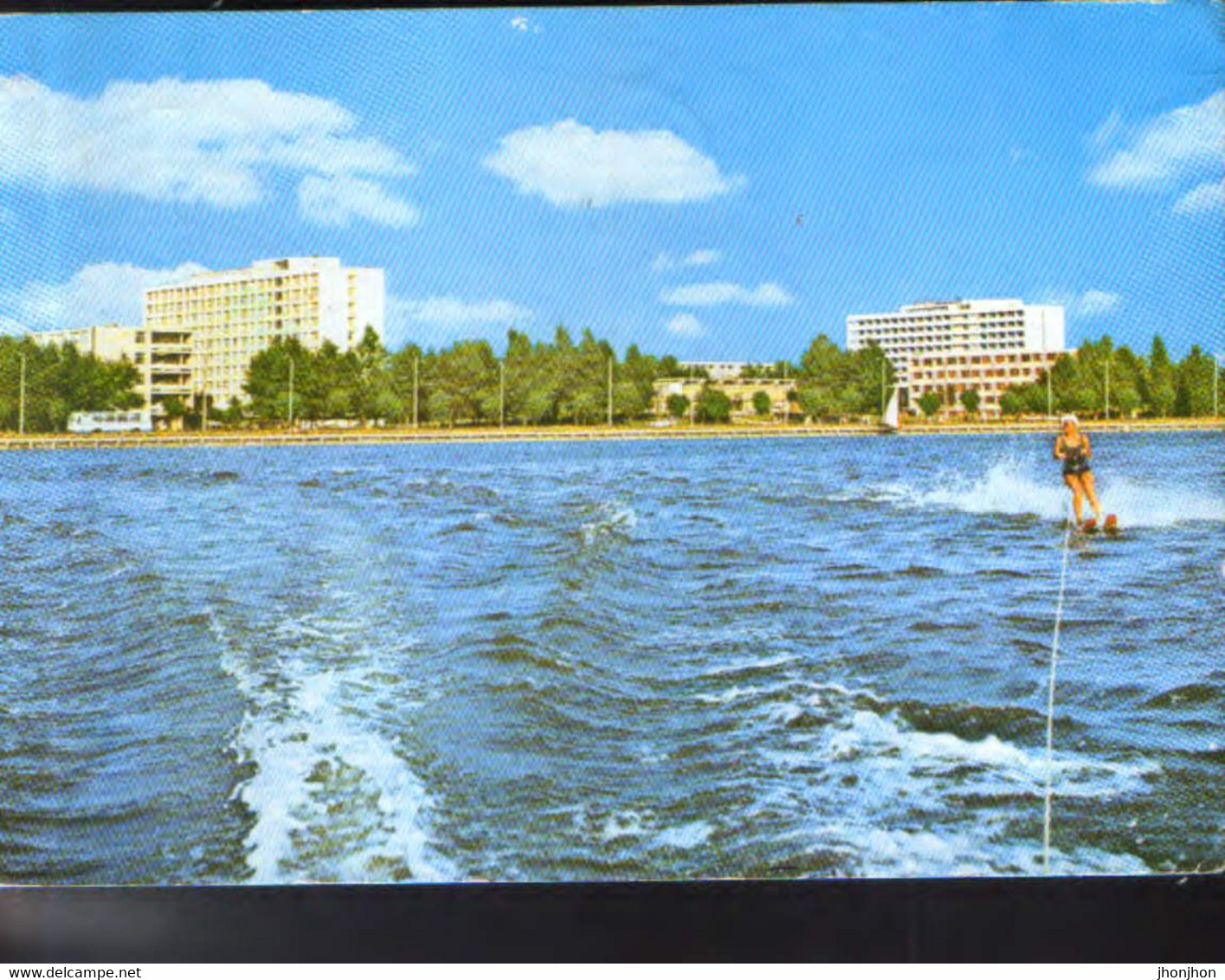 Romania  - Postal Stationery Postcard ,used 1979 -  Water Skiing On Lake Siutghiol -  2/scans - Wasserski