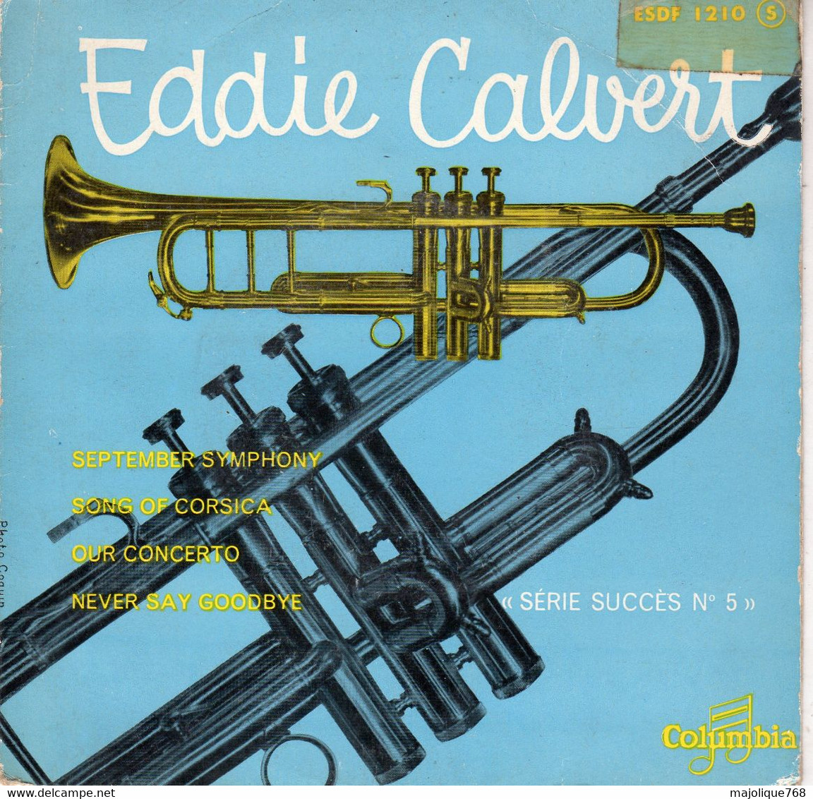 Disque - Eddie Calvert - Septembre Symphony - Columbia ESDF 1210 - France 1957 - Jazz