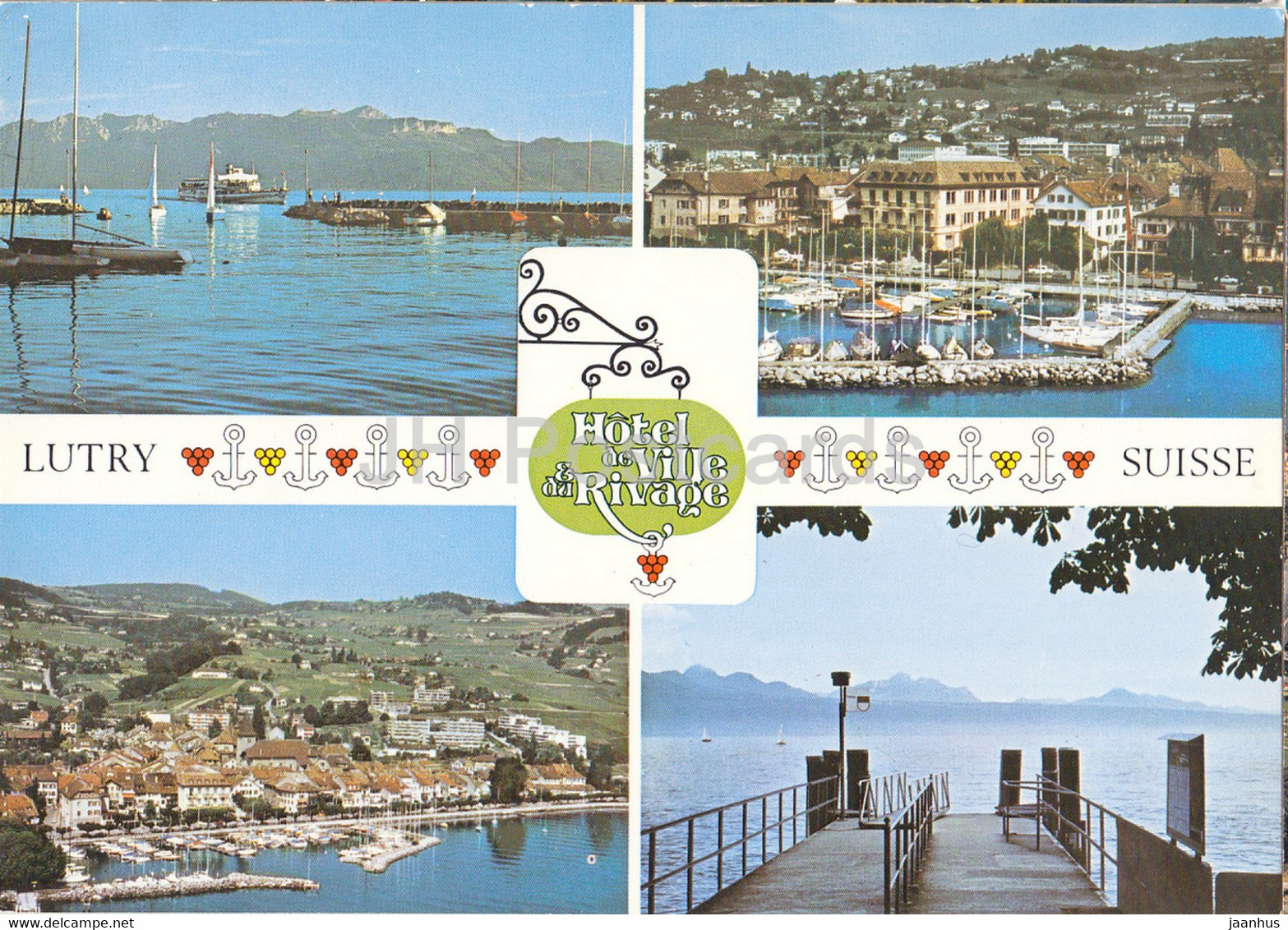 Hotel De Ville Du Rivage - Lutry - Multiview - 1105 - 1981 - Switzerland - Used - Lutry