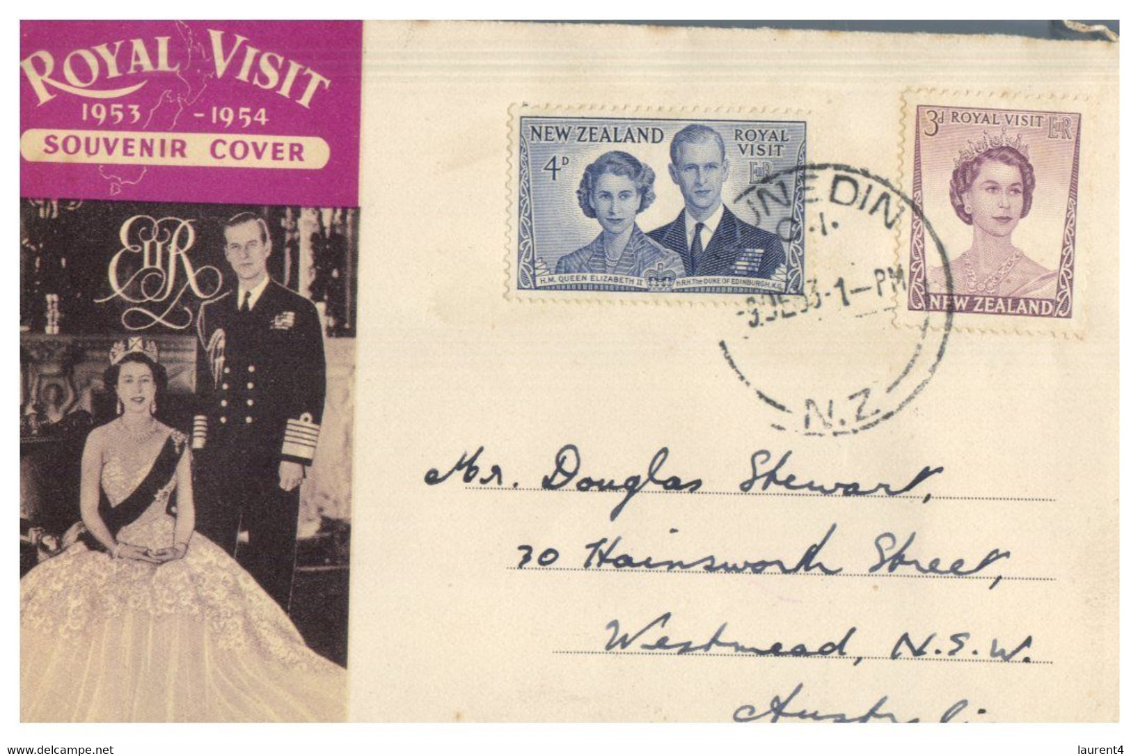 (Q 17 A) New Zealand Covers For Royal Visit 1953 (3 Covers) - Storia Postale