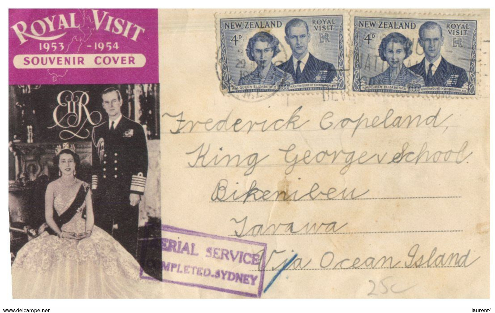 (Q 17 A) New Zealand Covers For Royal Visit 1953 (3 Covers) - Storia Postale