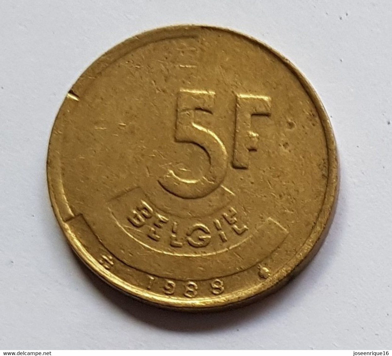 BELGIE 5F 1988 MONEDA, COIN, PIÈCE DE MONNAIE - Non Classificati