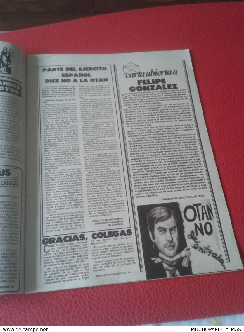 ANTIGUA REVISTA MAGAZINE SÁTIRA SATÍRICA COMICS EL PAPUS Nº 384 26-9-1981 LA BATALLA DE GIBRALTAR...ESPAÑA SPAIN ESPAGNE