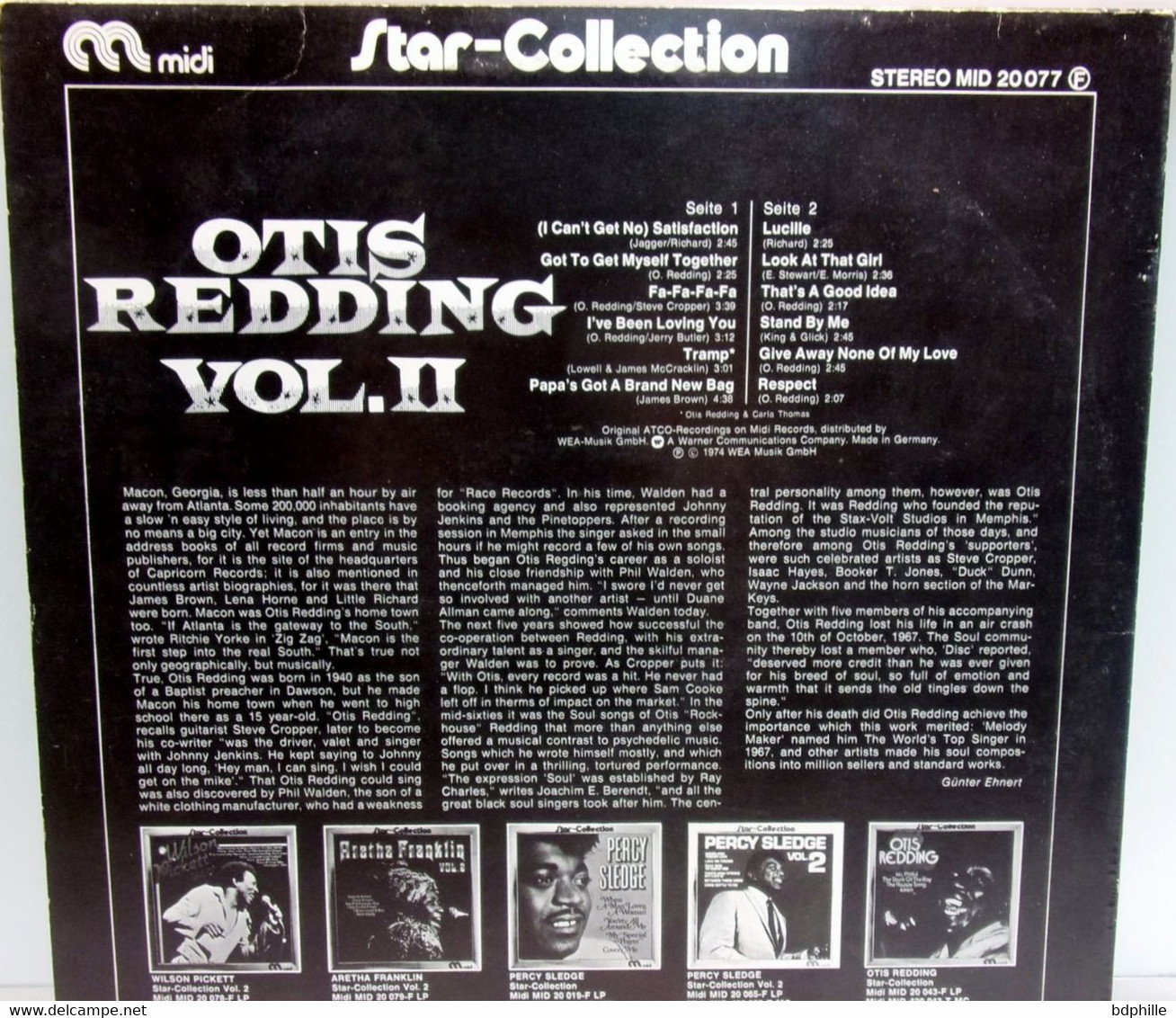 OTIS REDDING LP 33  Star-collection, Vol. 2 - Soul - R&B