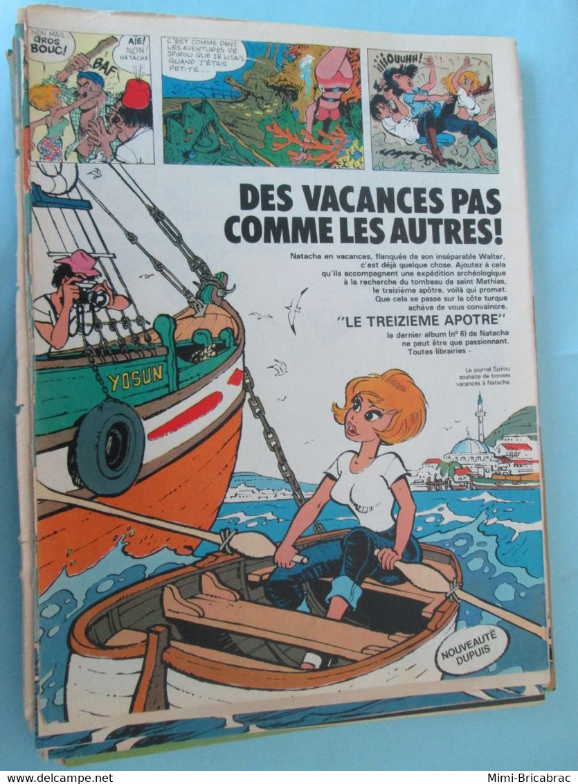 SPI920 : PAGE REVUE SPIROU ANNEES 70 : NATACHA - WALTHERY - SORTIE D'UN NOUVEL ALBUM - Natacha