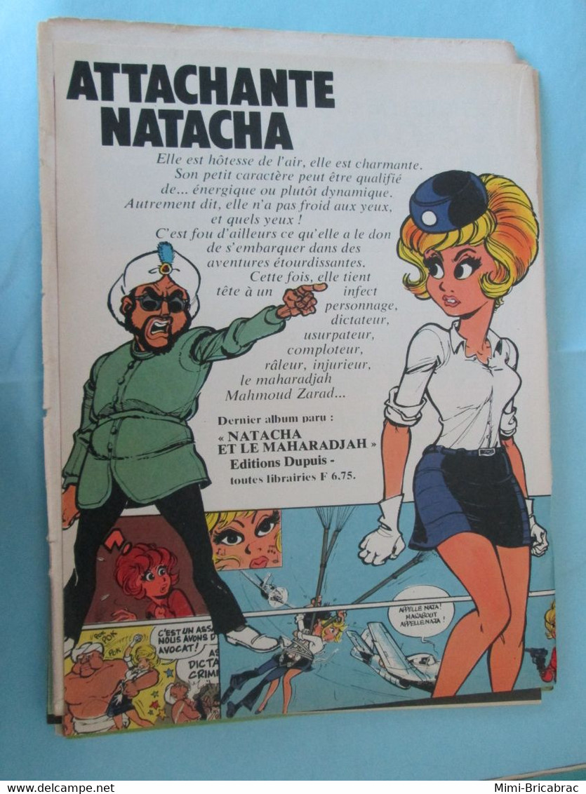 SPI920 : PAGE REVUE SPIROU ANNEES 70 : NATACHA - WALTHERY - SORTIE D'UN NOUVEL ALBUM - Natacha