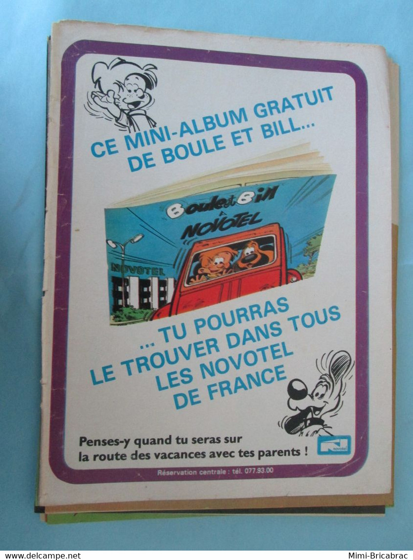 SPI920 : PAGE REVUE SPIROU ANNEES 70 : BOULE ET BILL - SORTIE ALBUM PUBLICITAIRE NOVOTEL - Boule Et Bill