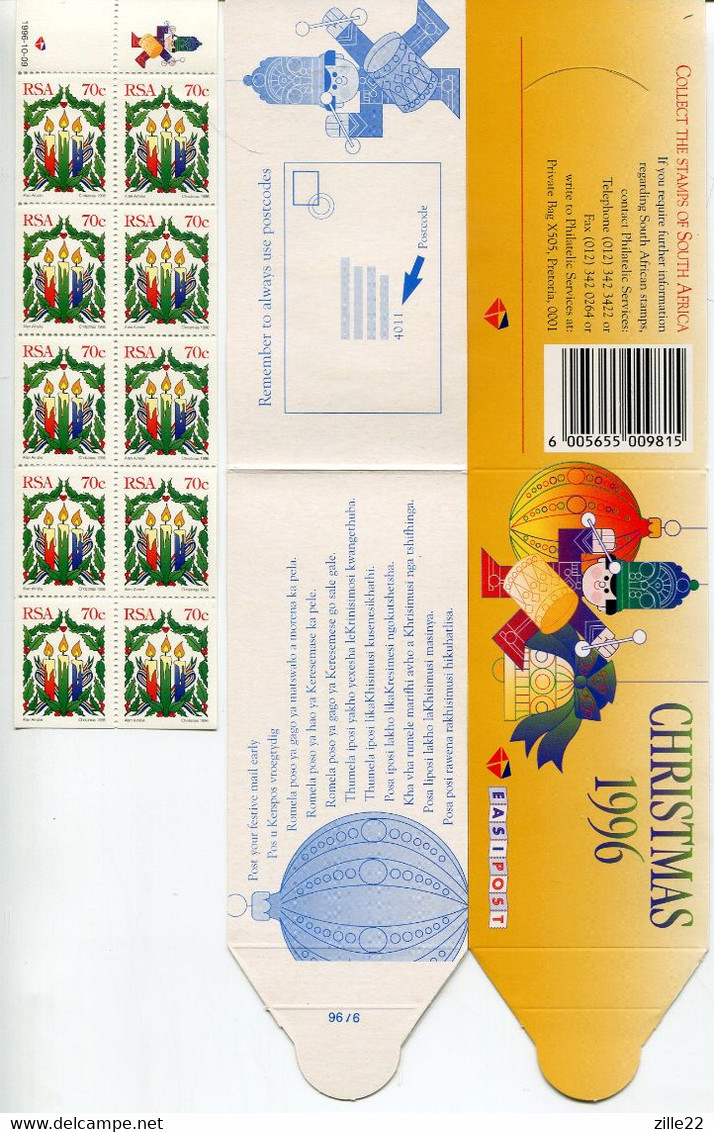 Südafrika South Afica Markenheftchen Booklet 9.10.96 Mi# 1024 D/E Postfrisch/MNH - Christmas , Pane Unfolded/unmounted - Booklets