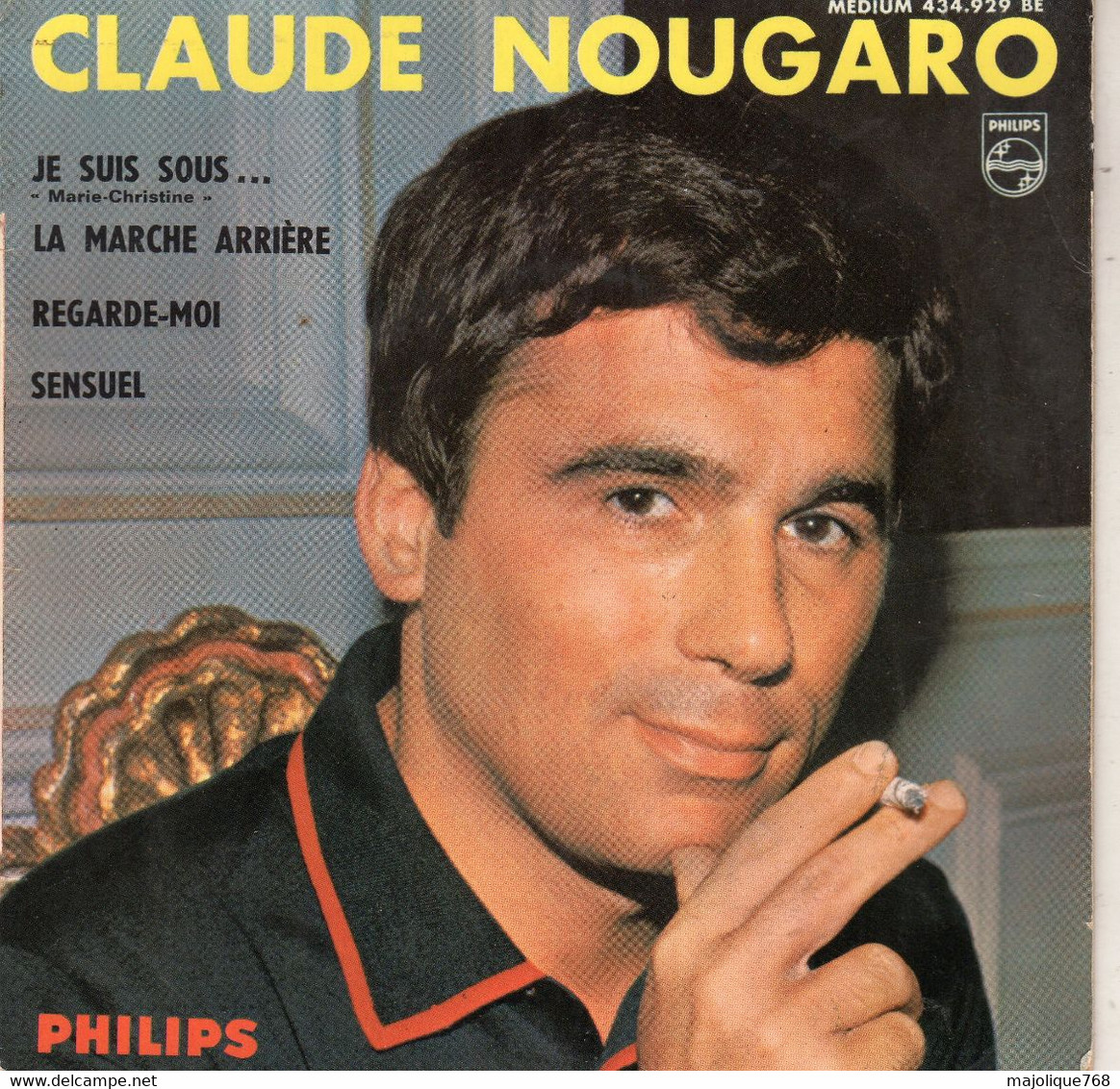 Disque - Claude Nougaro - Je Suis Sous... - Marie Christine - Philips 434.929 BE - France 1964 - Jazz