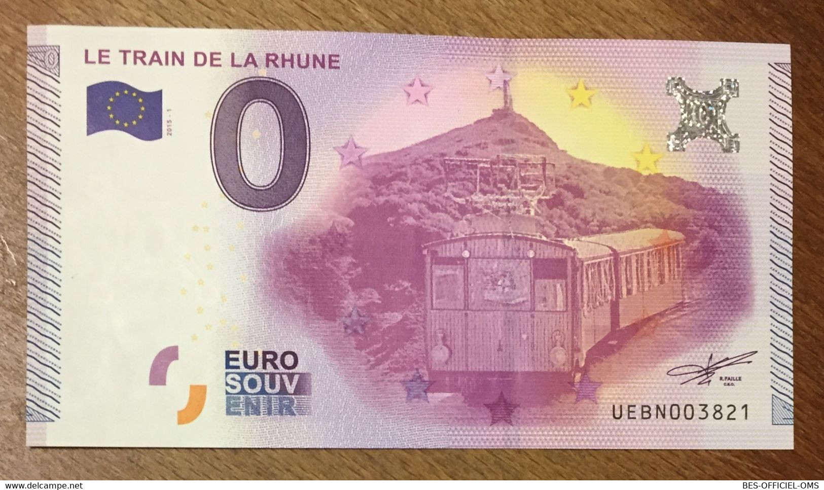 2015 BILLET 0 EURO SOUVENIR DPT 64 LE TRAIN DE LA RHUNE ZERO 0 EURO SCHEIN BANKNOTE PAPER MONEY - Pruebas Privadas