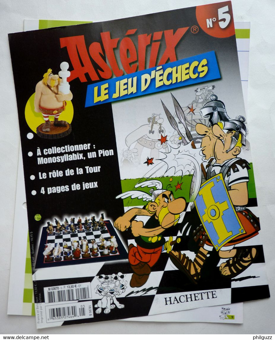 LIVRET COLLECTION HACHETTE LE JEU D'ECHECS D'ASTERIX 5 2008 - ASTERIX Monosyllabix - Figuren - Kunststoff