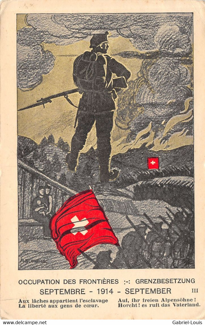 Occupation Des Frontière Frontières Schweizerische Grenzbesetzung 1914 Militatia  Schweizer Armee - Armée Suisse - Risch-Rotkreuz