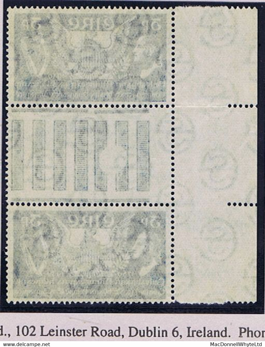 Ireland 1939 US Constitution 3d Blue Marginal Gutter Pair Fresh Mint Unmounted Never Hinged - Other & Unclassified