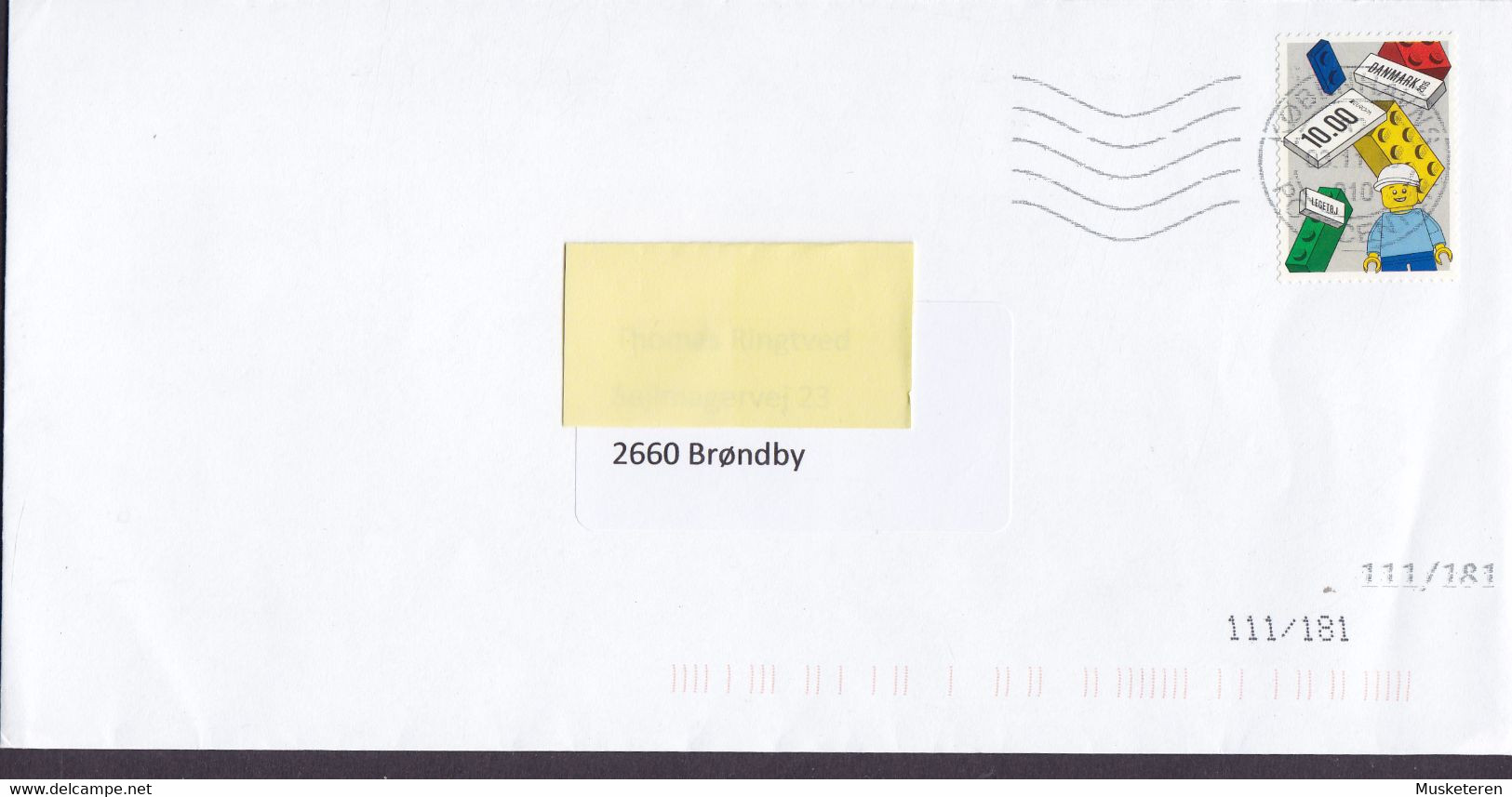 Denmark KØBENHAVNS POSTCENTER 2015 Cover Brief BRØNDBY STRAND 10.00 Kr. Europa CEPT LEGO Toys Stamp - Lettres & Documents