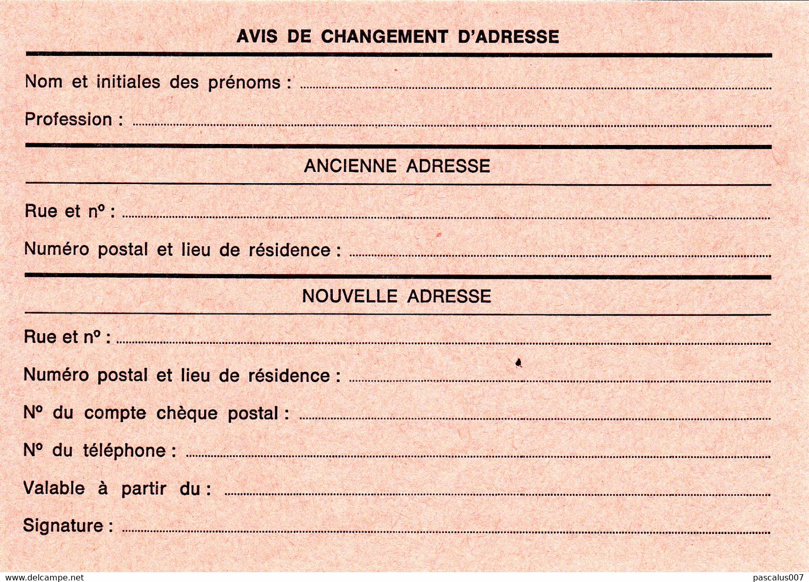 B01-193 AP - Entier Postal - Carte Postale Avis De Changement D'adresse N° 24 F - Chiffre Sur Lion Héraldique Avec Bande - Adressenänderungen