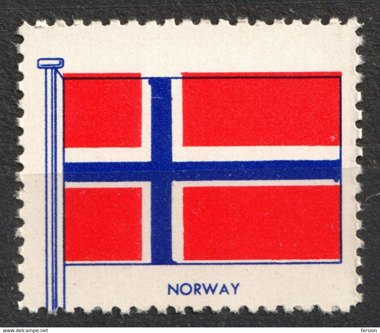 NORWAY Norge - FLAG FLAGS Cinderella Label Vignette 1957 USA Henry Ellis Harris Philately Boston 1957 - Autres & Non Classés