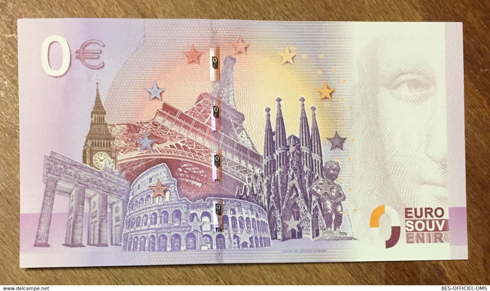 2016 BILLET 0 EURO SOUVENIR ALLEMAGNE DEUTSCHLAND RÜDESHEIM AM RHEIN ZERO 0 EURO SCHEIN BANKNOTE PAPER MONEY - Specimen