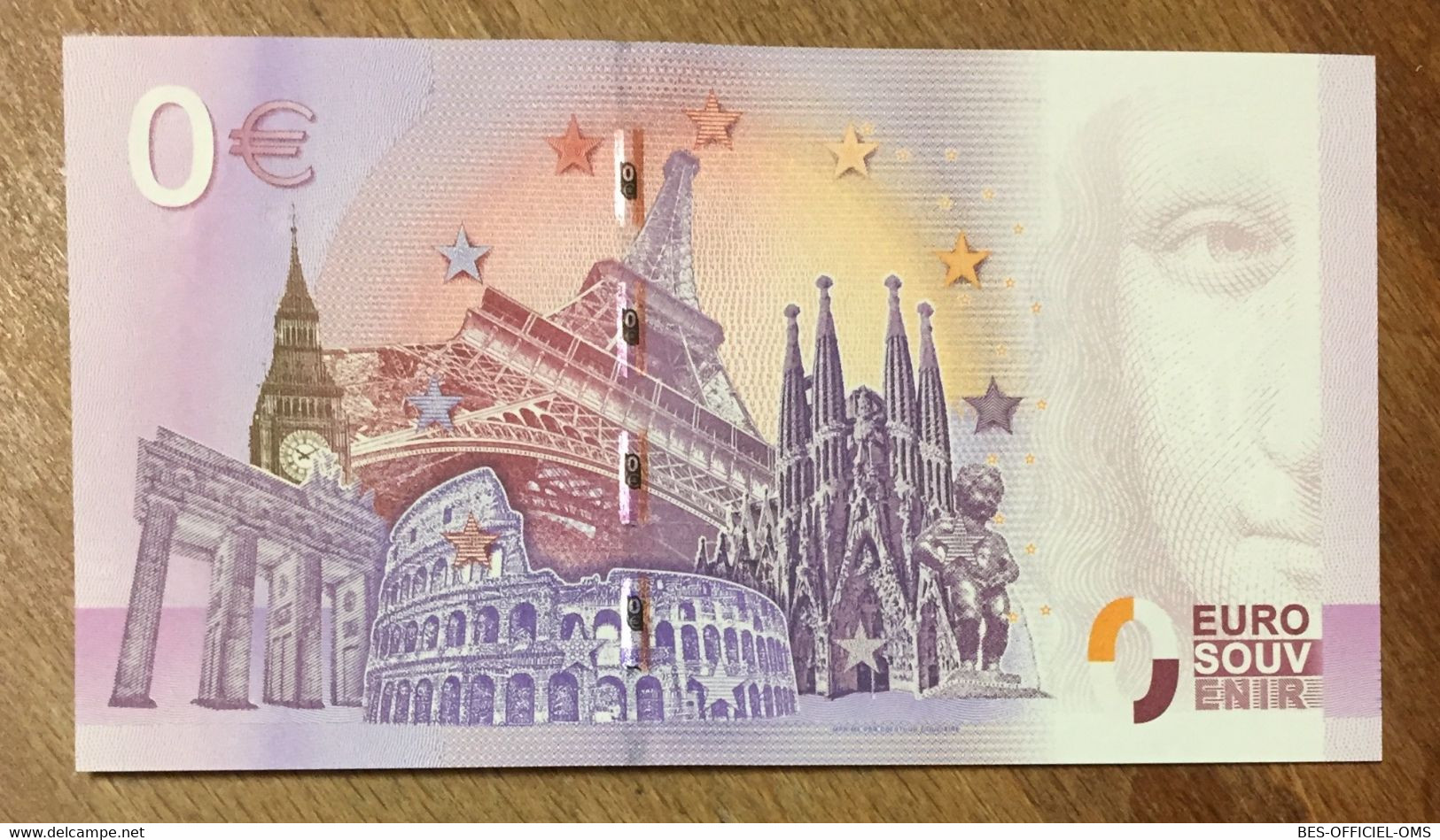 2016 BILLET 0 EURO SOUVENIR ESPAGNE CASA BATLLO GAUDI BARCELONA ZERO 0 EURO SCHEIN BANKNOTE PAPER MONEY - [ 8] Fakes & Specimens