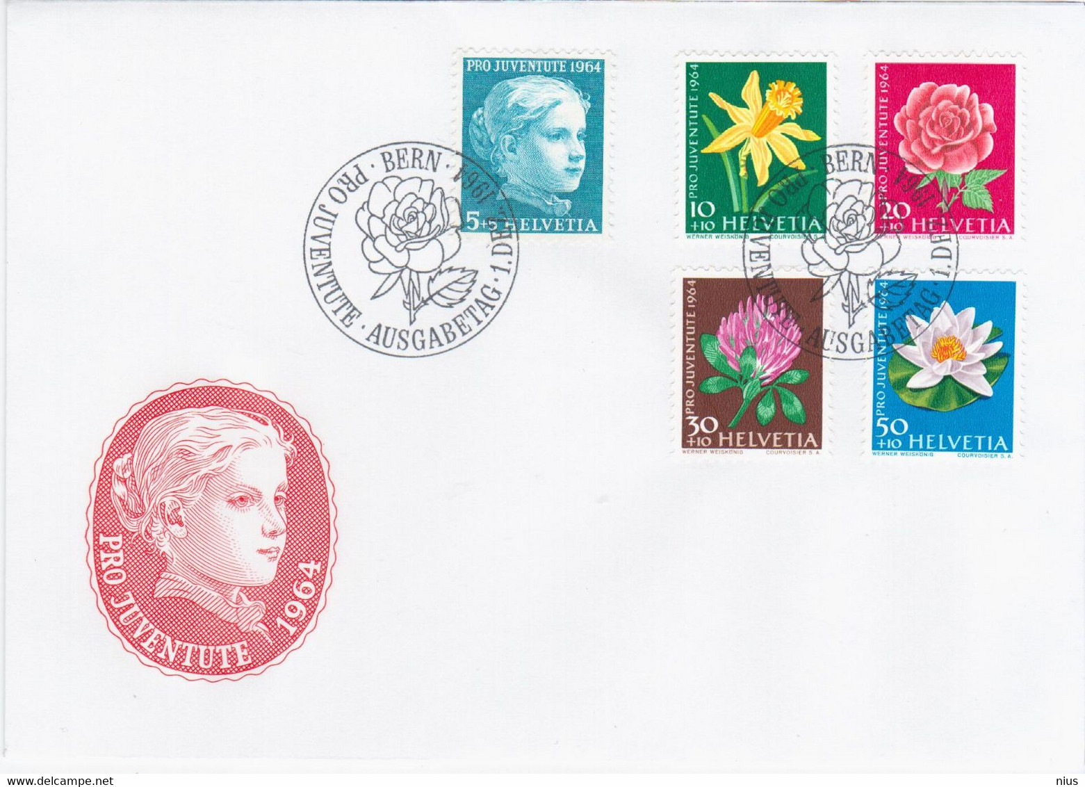 Switzerland Swiss Schweiz Svizzera Helvetia 1964 Pro Juventute, Flower Flowers - Autres & Non Classés