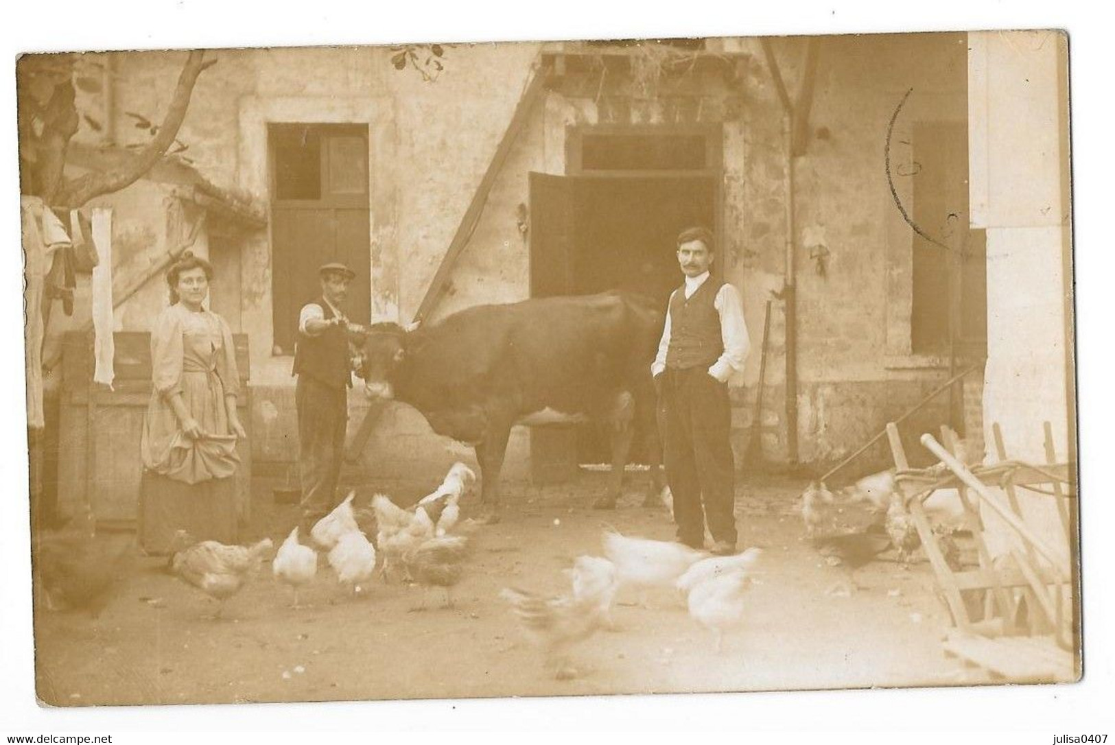 CHATOU (78) Carte Photo Intérieur De La Ferme De La Renaissance Animation Gros Plan - Chatou