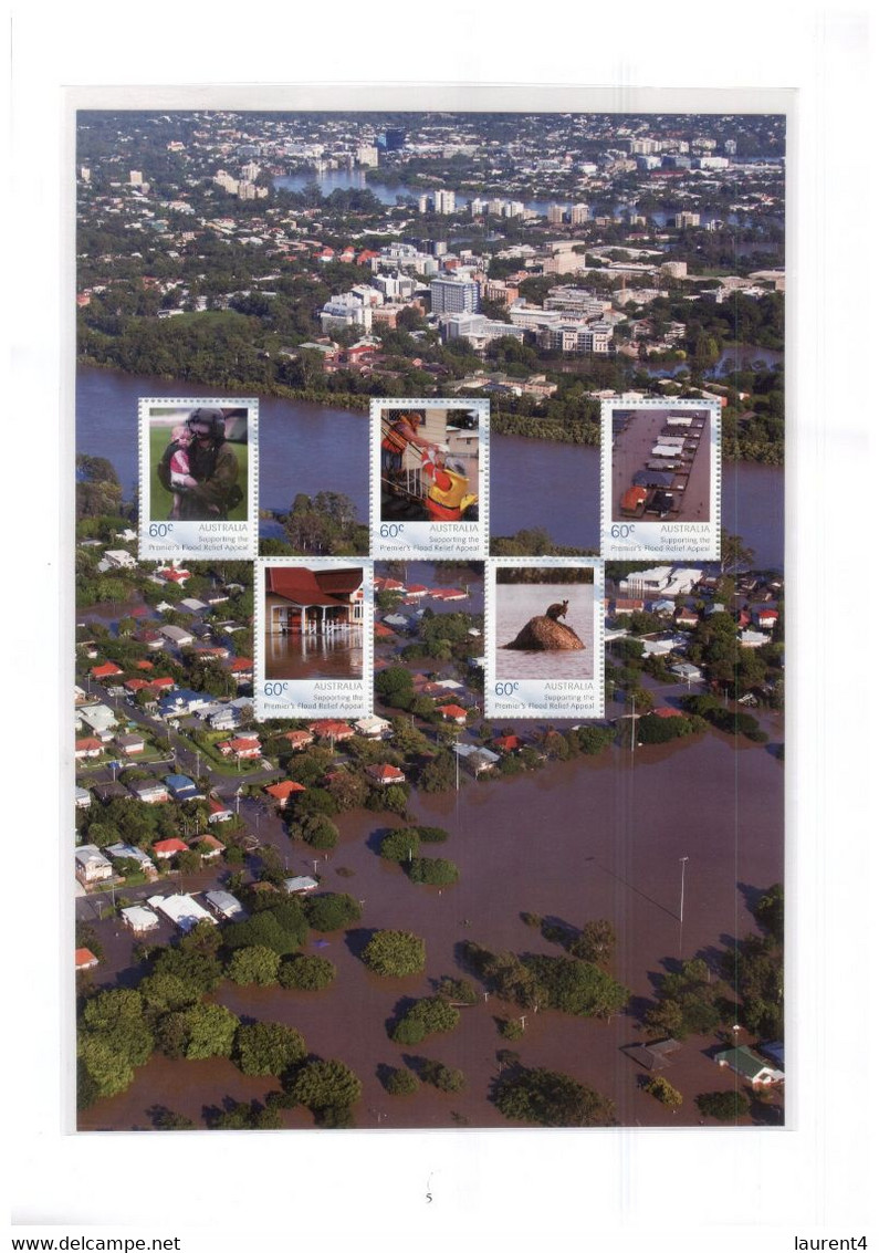 (4-10-2020) Australia - Premier Flood Releif Appeal  - Mint Mini Sheet - 5 Stamps - Sheets, Plate Blocks &  Multiples