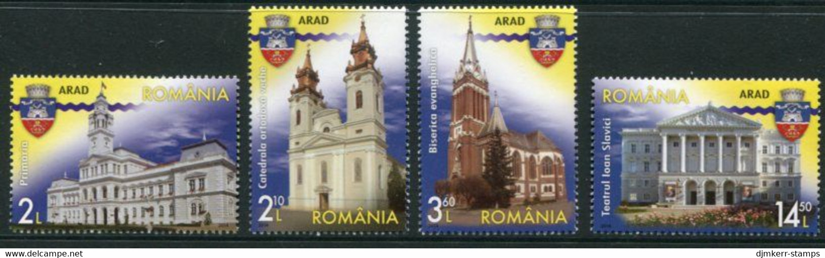 ROMANIA 2014 Romanian Towns: Arad MNH / **.  Michel 6773-76 - Unused Stamps