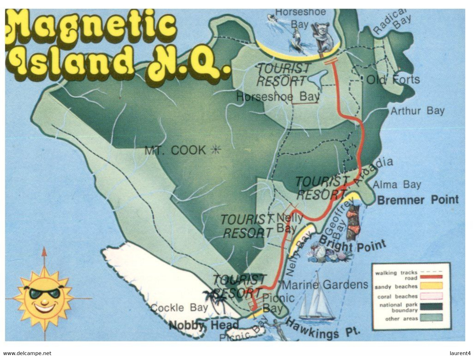 (R 11) Australia - Map Of Magnetic Island (W38A) - Great Barrier Reef