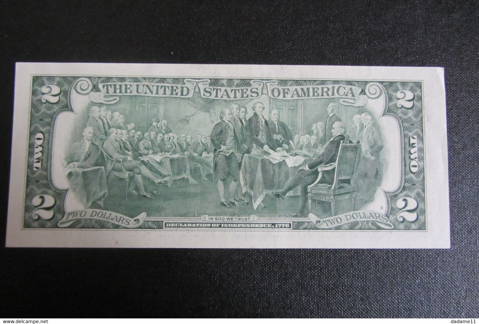Rare Billet De 2 Dollars - National Currency
