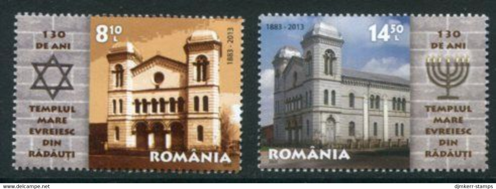 ROMANIA 2013 Radauti Synagogue MNH / **. Michel 6678-79 - Unused Stamps