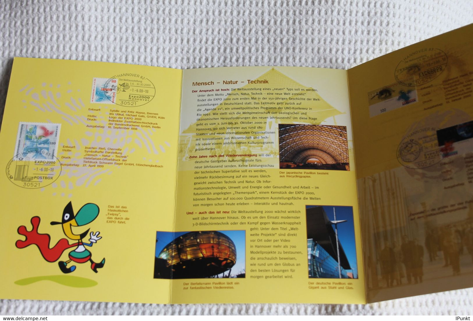 EXPO 2000 Hannover; Gedenkblatt Der Deutsche Post 2000 - 2000 – Hannover (Duitsland)