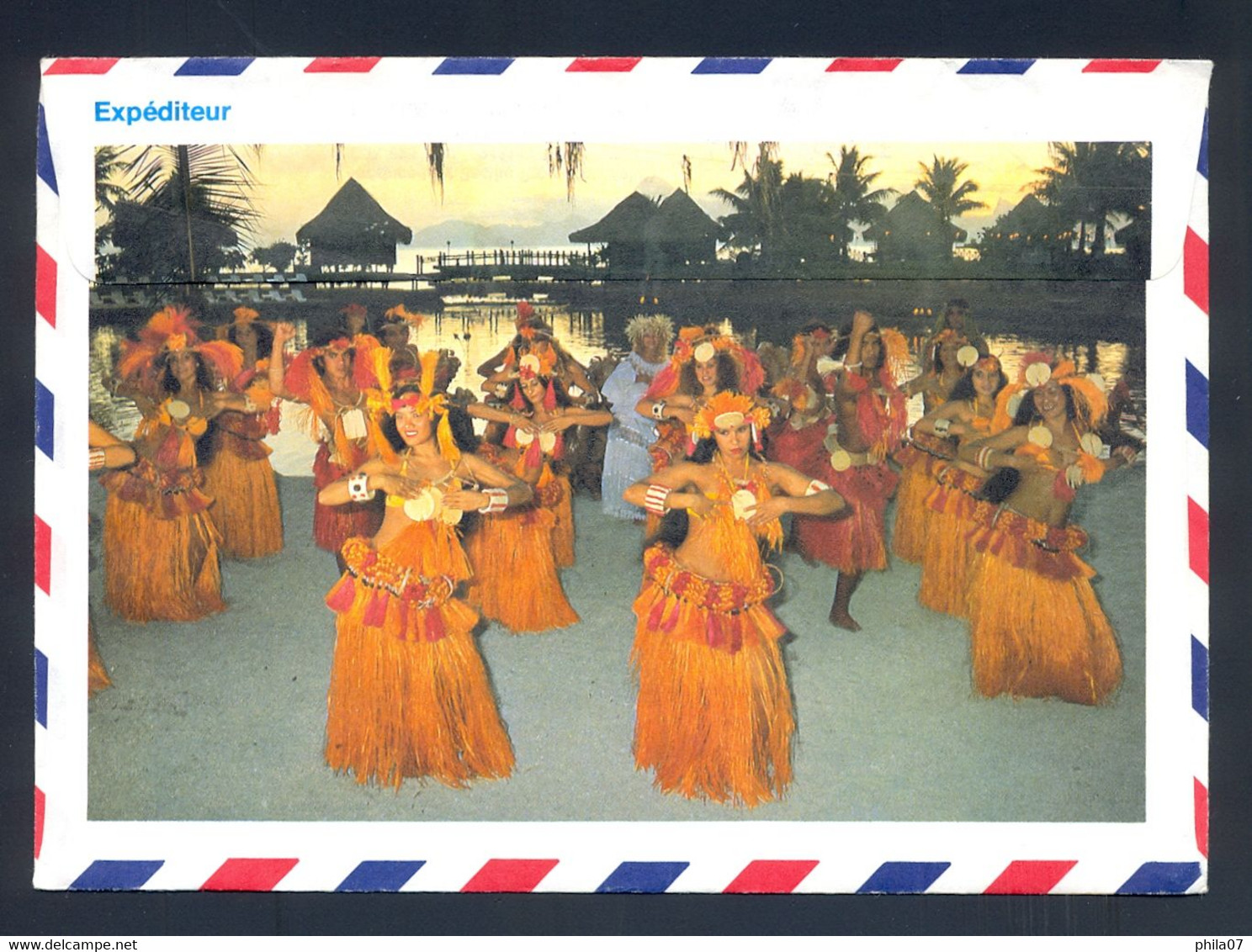 FRANCE POLYNESIA - Envelope For Air Mail With Nice Illustration On Front And Back Side Of The Cover, Nice Franking With - Cartas & Documentos