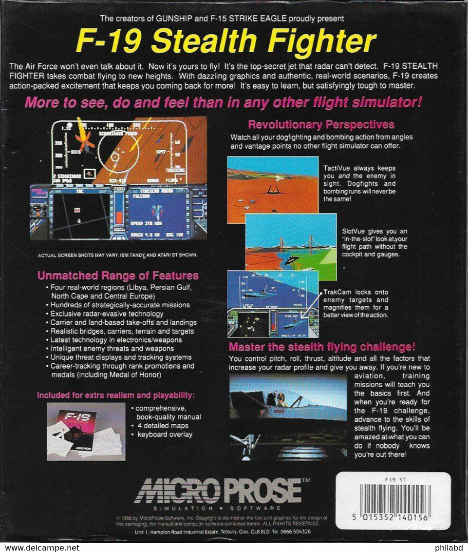 Atari ST F-19 Stealth Fighter - MICRO PROSE - 1988 - Atari 2600