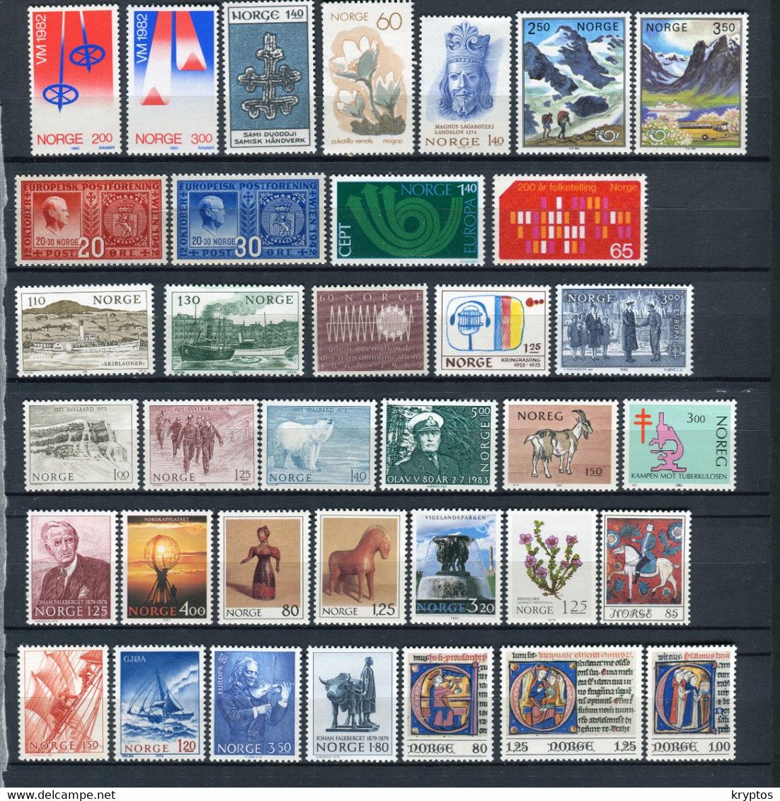 Norway. Mixed Lot - All MINT Condition. 36 Stamps - All Different (some Complete Sets Included) - Collections