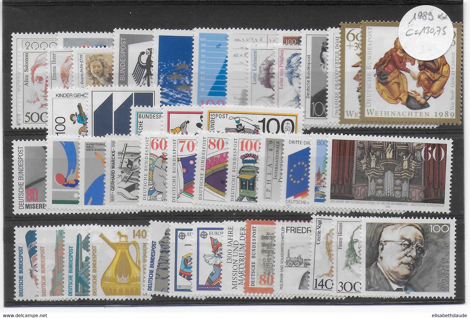 BRD - ANNEE COMPLETE 1989 ** MNH - YVERT N°1229/1275 - COTE  = 130 EUR - Annual Collections