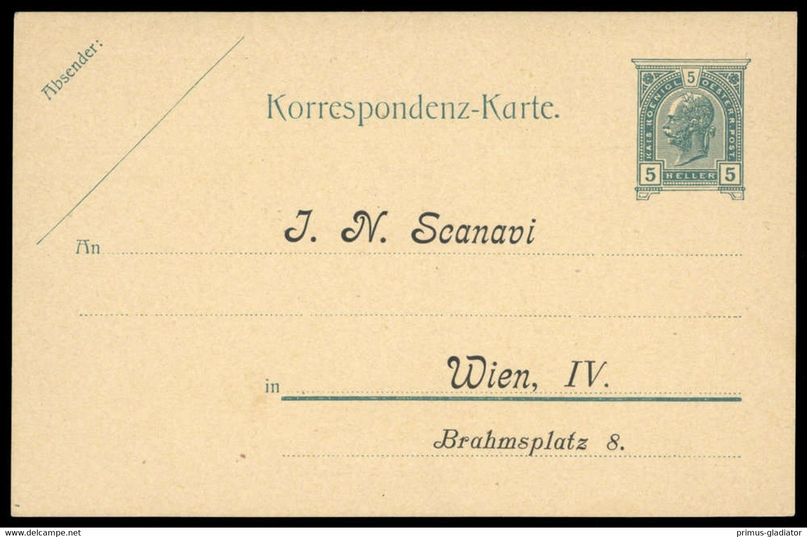 1899, Österreich, PP, Brief - Mechanische Stempel