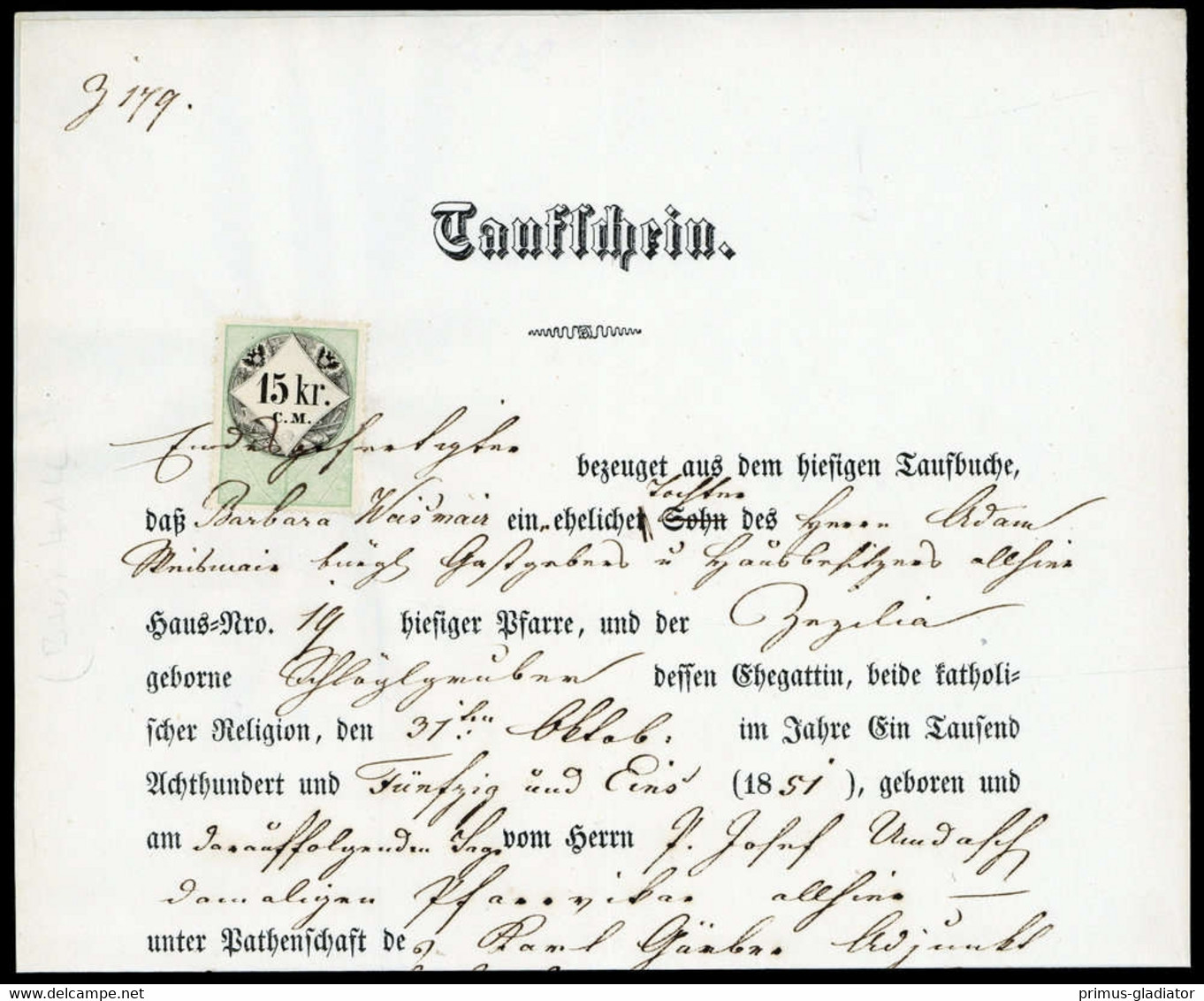 1857, Österreich, Brief - Machine Postmarks