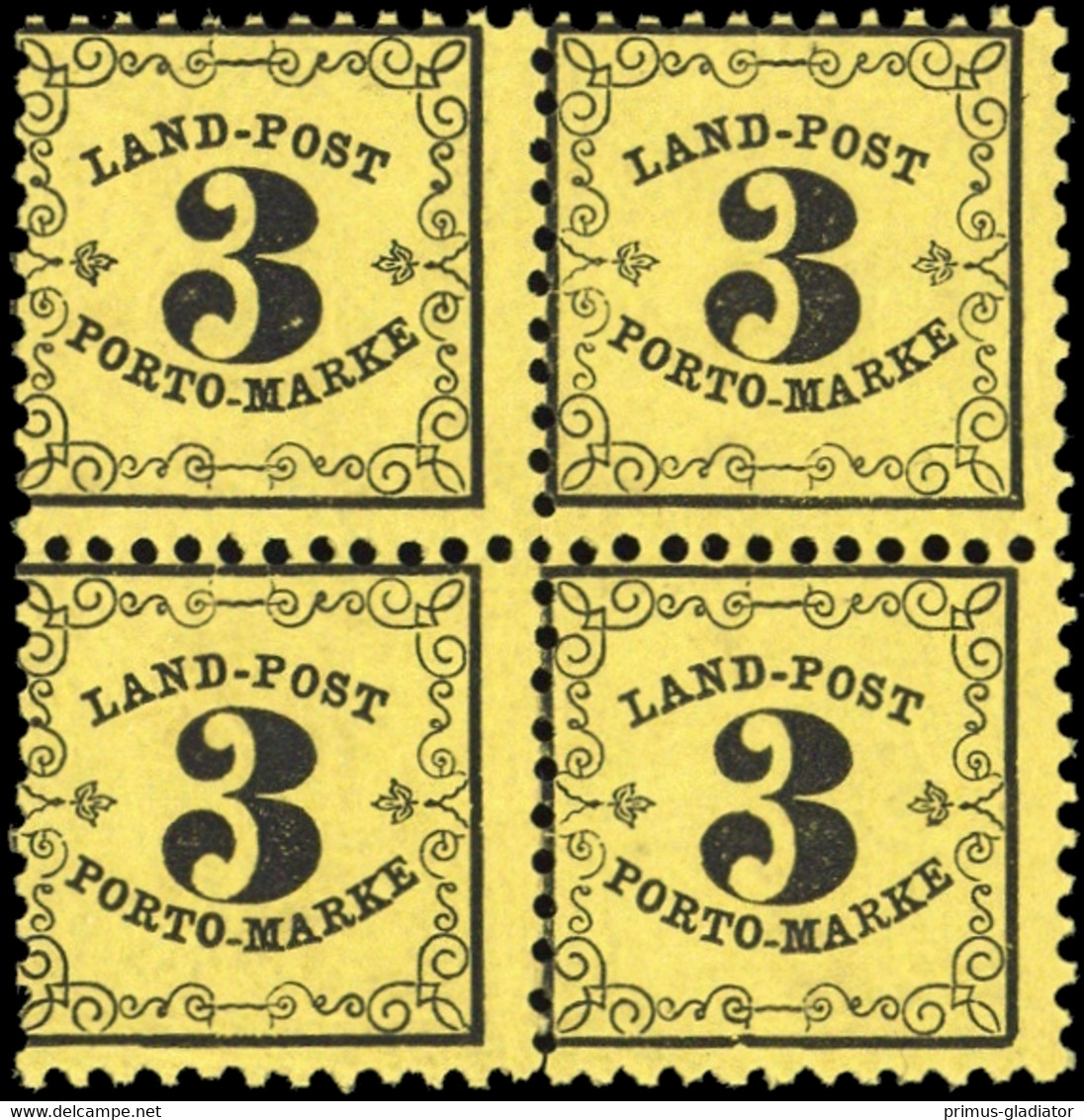 1862, Altdeutschland Baden Landpost, LP 2 Y (4) PF 1/42, ** - Ungebraucht