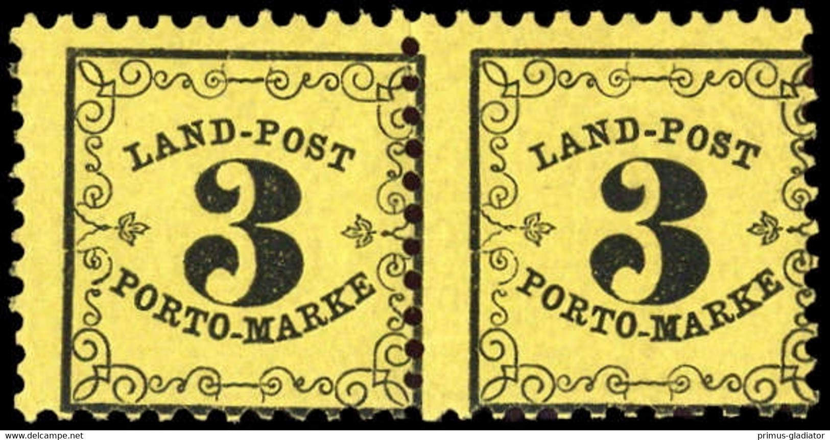 1862, Altdeutschland Baden Landpost, LP 2 Y (2), ** - Nuevos
