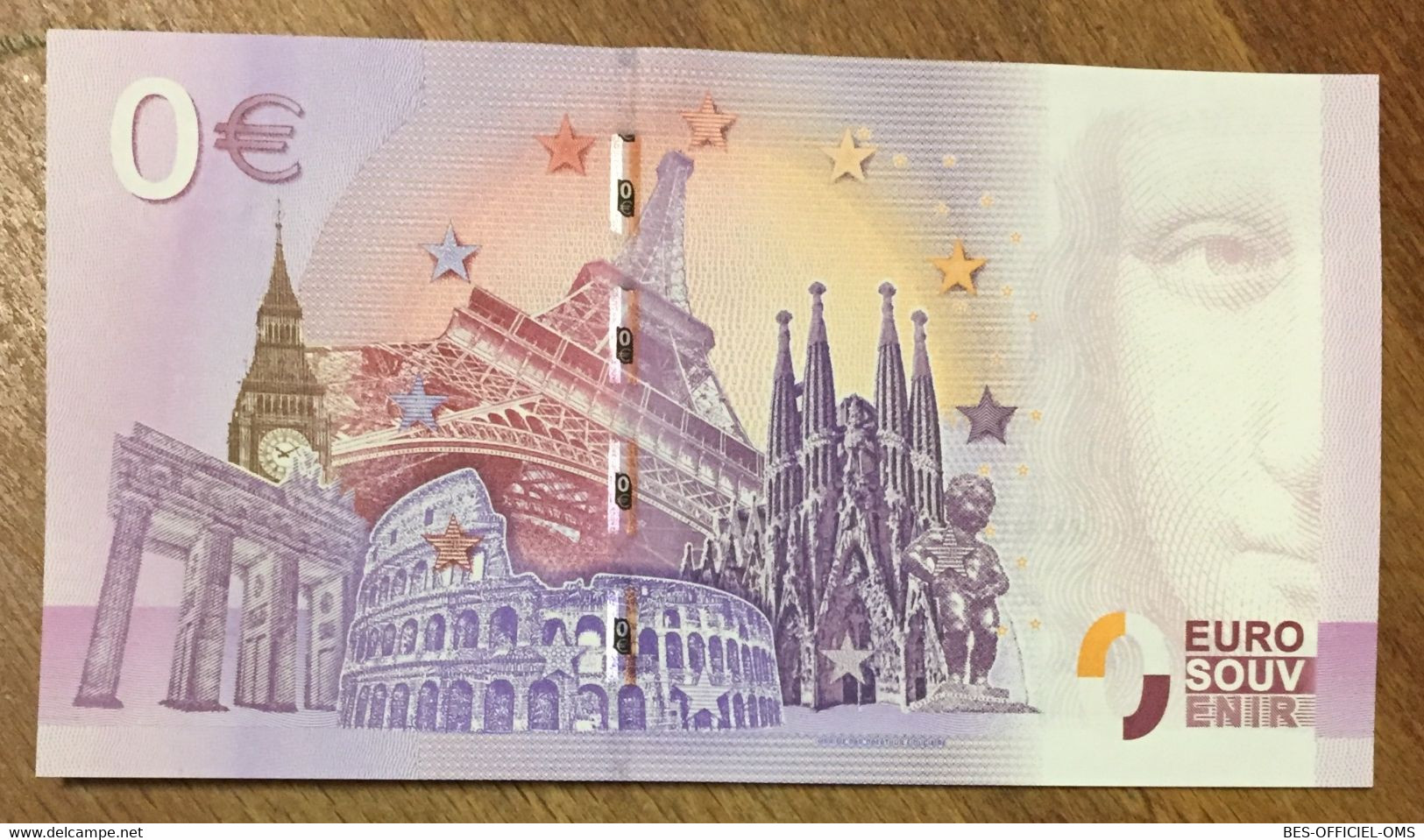 2016 BILLET 0 EURO SOUVENIR DPT 17 AQUARIUM LA ROCHELLE + TIMBRE ZERO EURO SCHEIN BANKNOTE PAPER MONEY BANK - Private Proofs / Unofficial