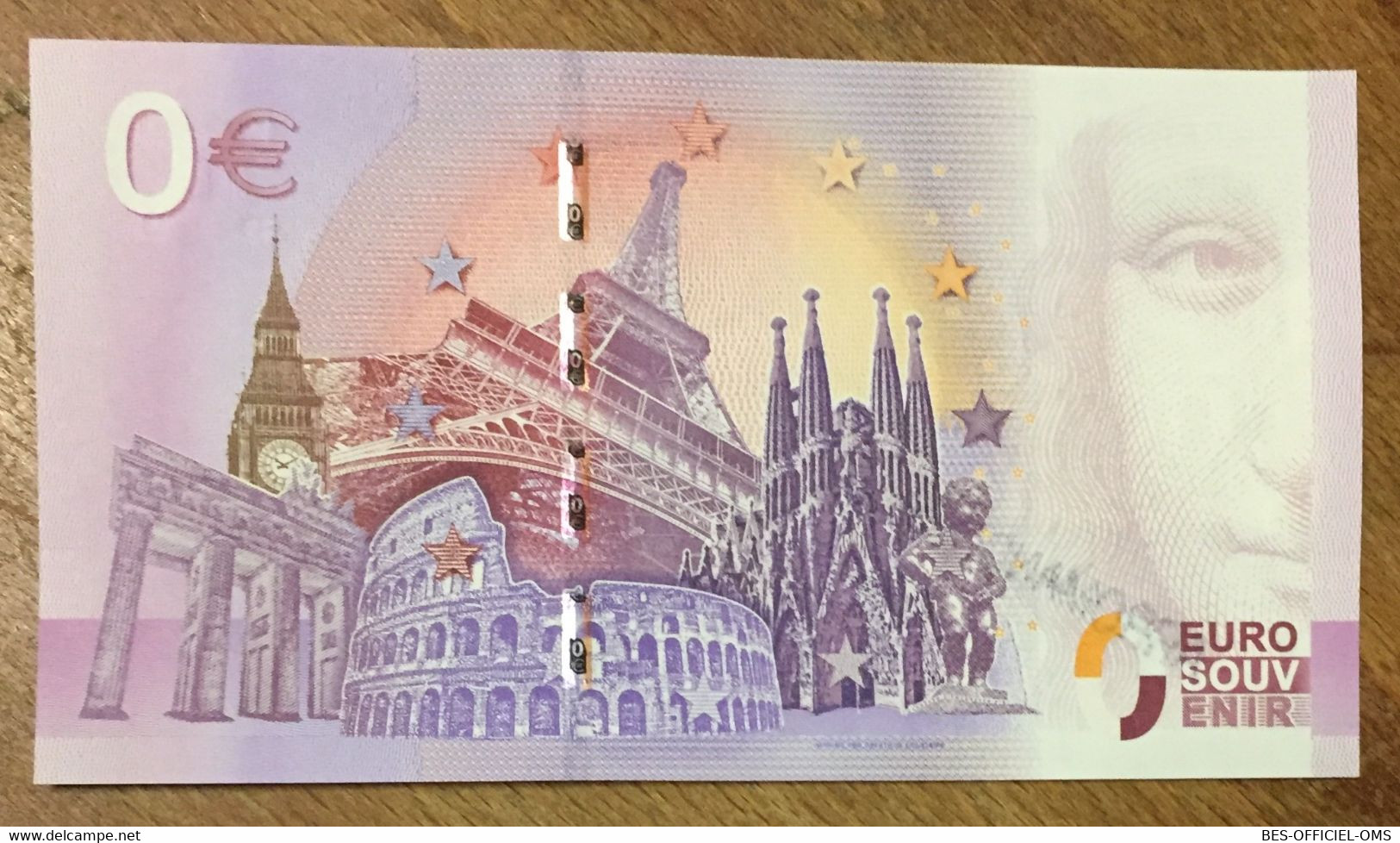 2016 BILLET 0 EURO SOUVENIR DPT 14 ARROMANCHES 360  JEEP + TIMBRE ZERO 0 EURO SCHEIN BANKNOTE PAPER MONEY BANK - Private Proofs / Unofficial