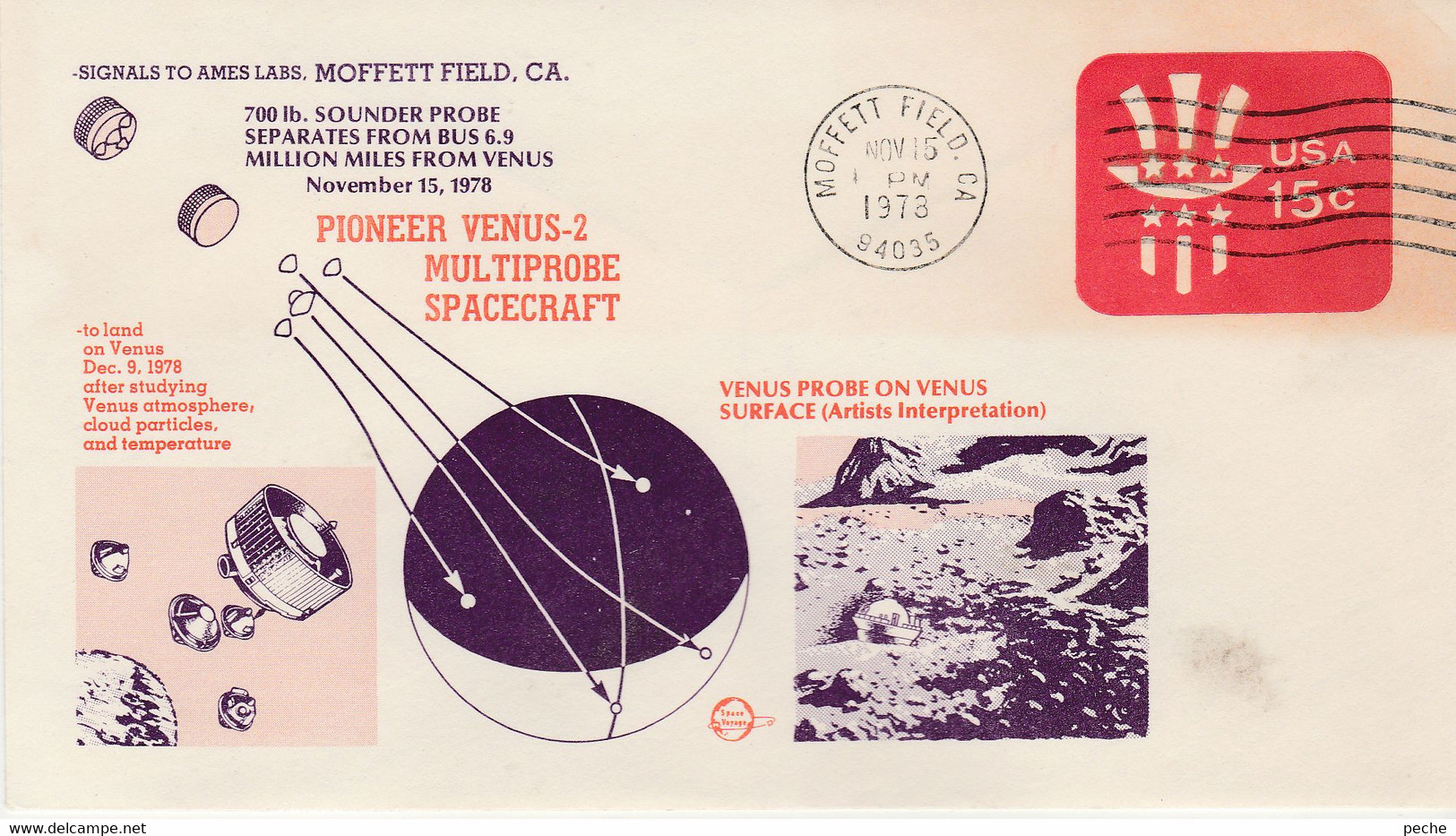 N°698 N -lettre Entier Postal (cover) -Pioneer Venus 2 Multiprobe Spacecraft- - América Del Norte