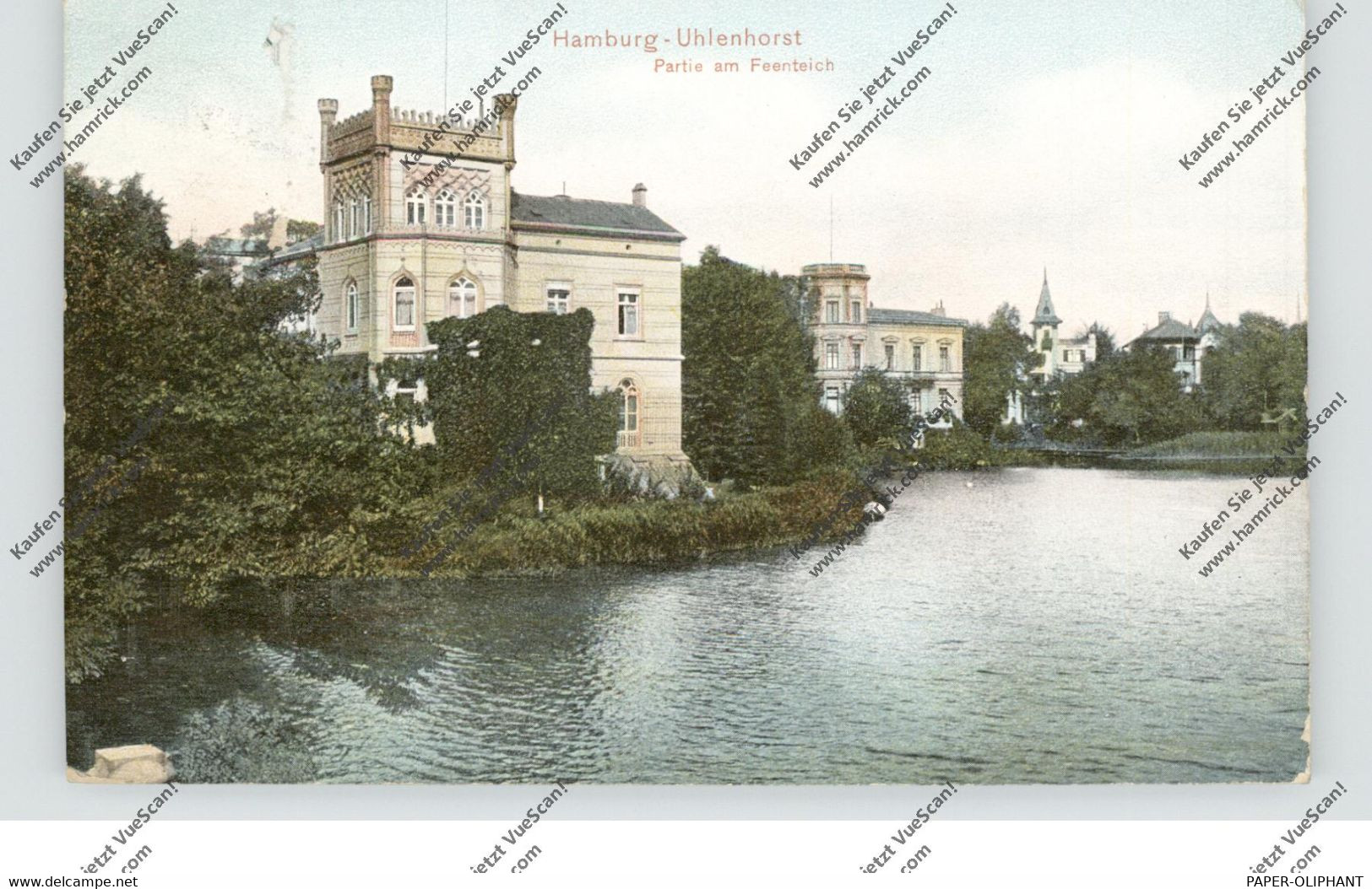 2000 HAMBURG - UHLENHORST, Partie Am Feenteich, 1906 - Nord