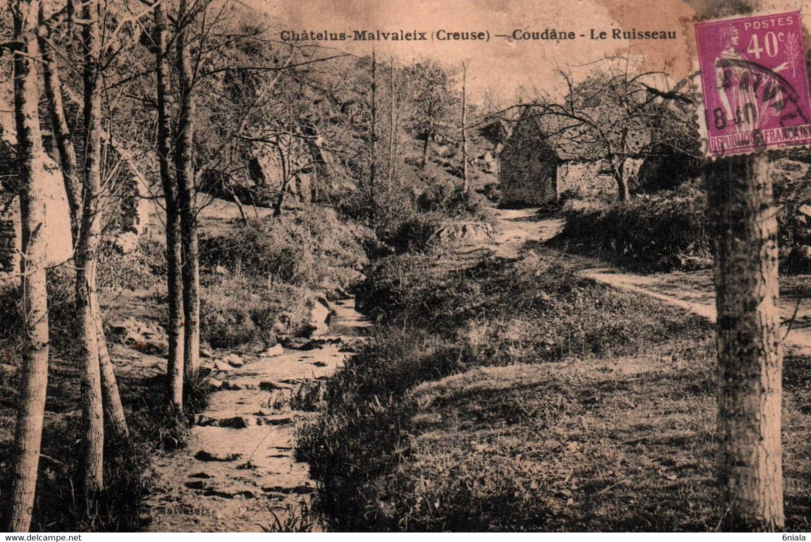 3137  Carte Postale CHATELUS MALVALEIX  Coudane Le Ruisseau  ETAT       23  Creuse - Chatelus Malvaleix