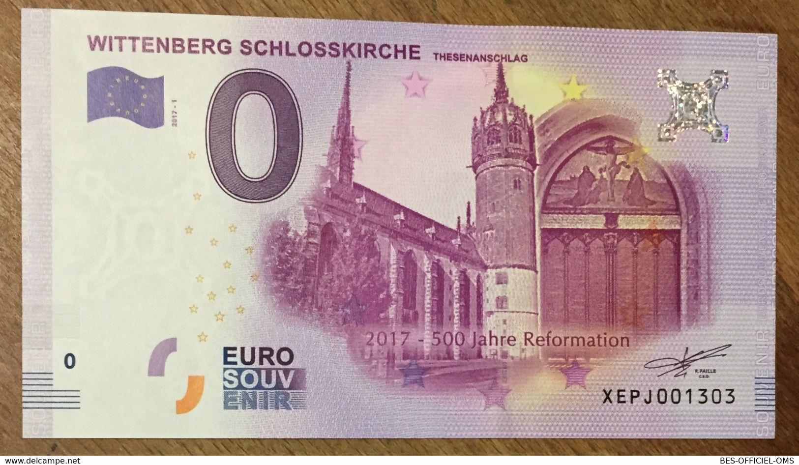 2017 BILLET 0 EURO SOUVENIR ALLEMAGNE DEUTSCHLAND BURG KRIEBSTEIN ZERO 0 EURO SCHEIN BANKNOTE PAPER MONEY - Specimen