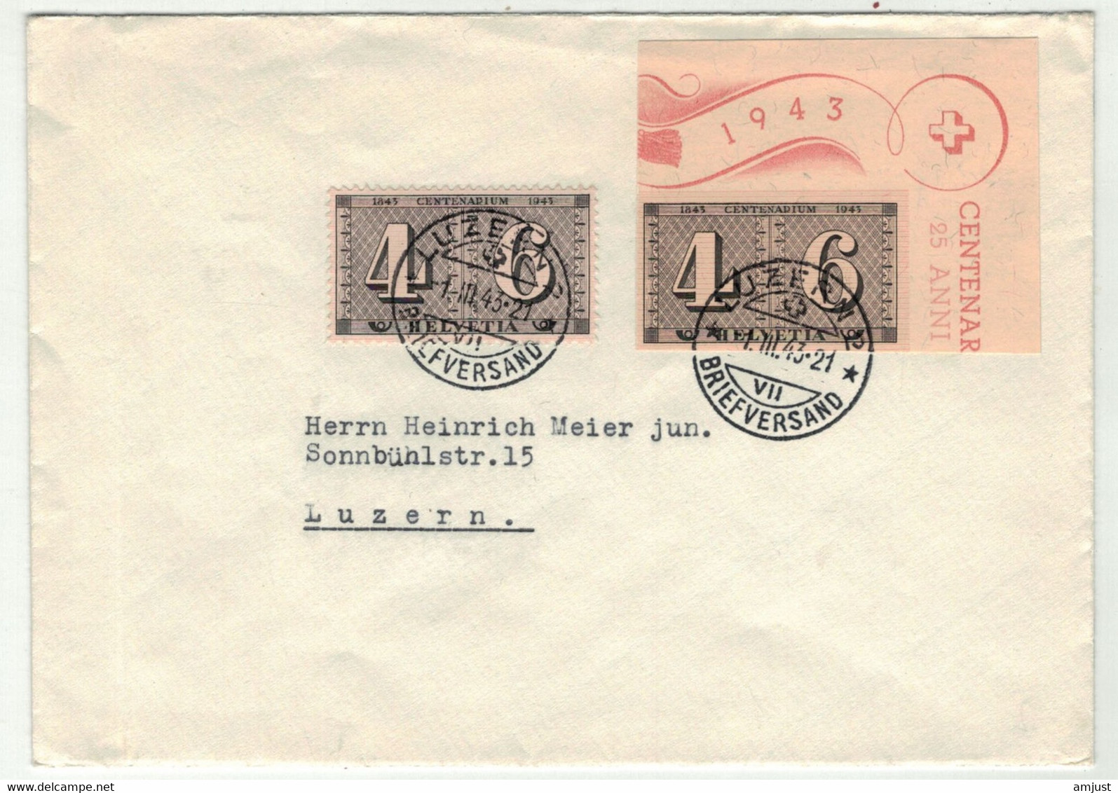 Suisse // Schweiz // 1940-1949 //  Lettre Pour Luzern 1.03.1943 - Andere & Zonder Classificatie